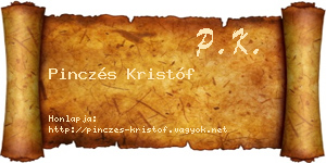 Pinczés Kristóf névjegykártya