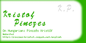 kristof pinczes business card