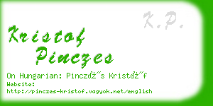 kristof pinczes business card